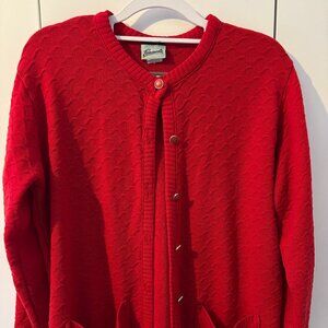 Vintage Penman's Red Cardigan